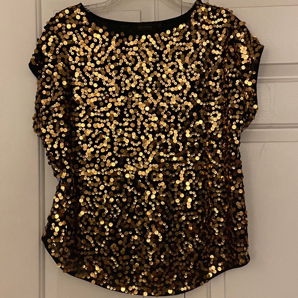 Gold sequin top
